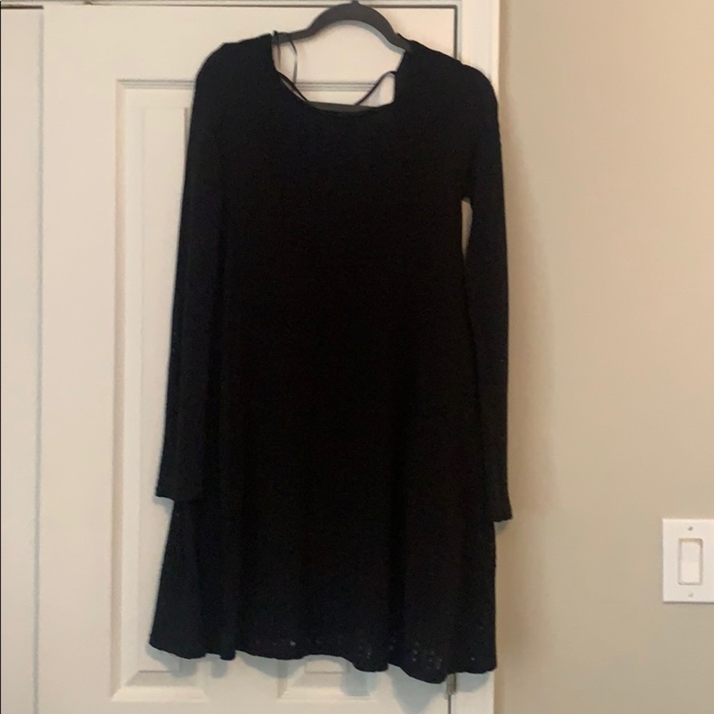 Black sweater dress